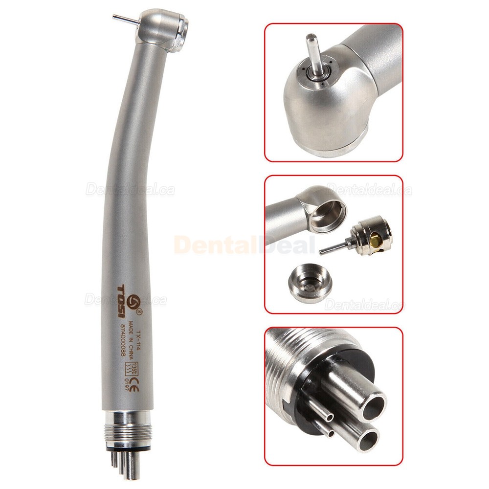 TOSI TX-114 Dental High Speed Turbine Handpiece Push Button 4 Holes
